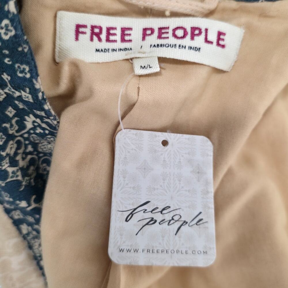 Free People Henlow Embroidered Relaxed Oversized Duster Jacket Sz M/L NWT - Picture 11 of 11